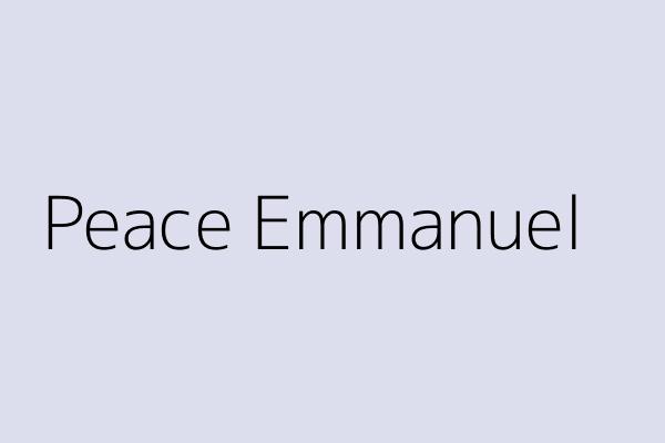 Peace Emmanuel